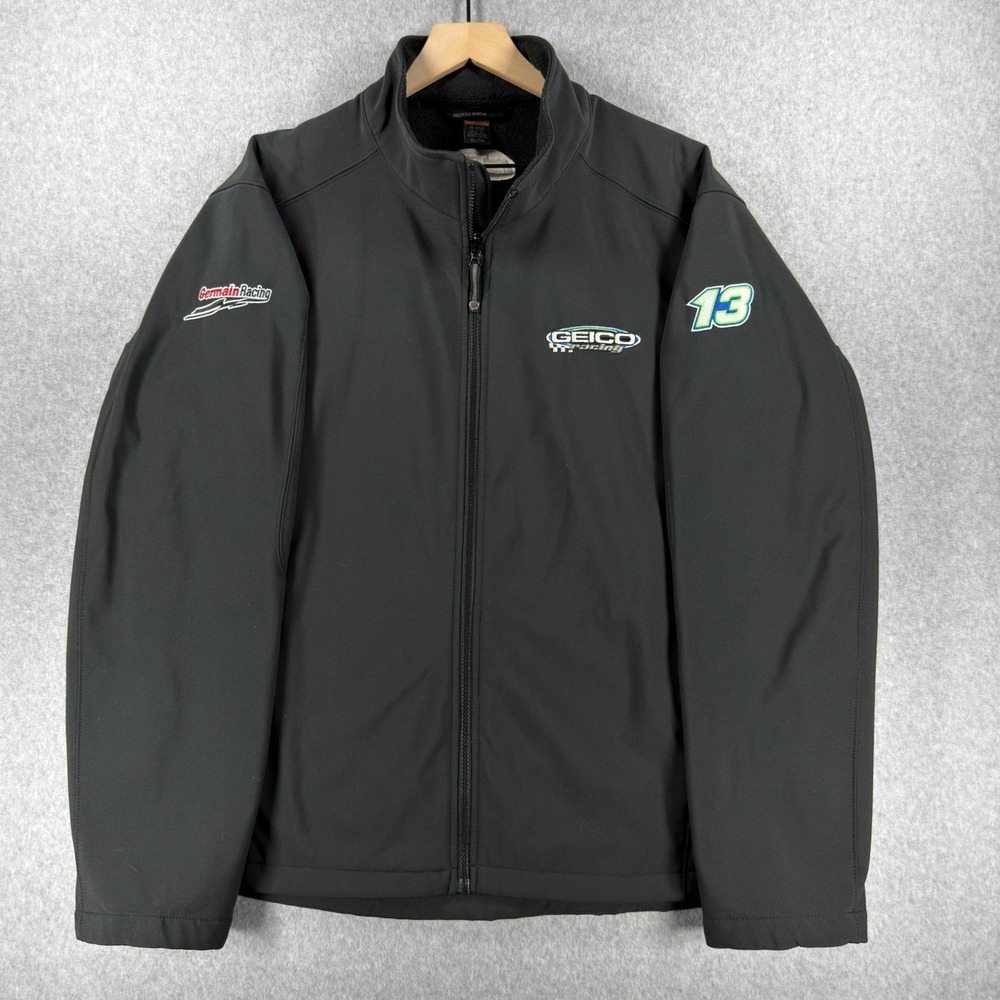 North End Geico Racing Germain Racing Chevrolet Softshell Jacket Black XL